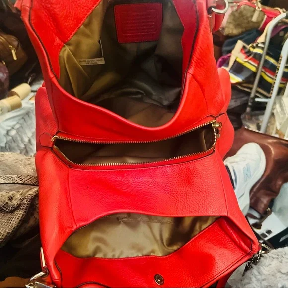 Coach Red Leather Hobo Bag - Picture 2 of 2